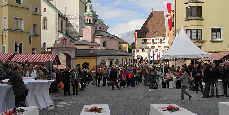 Prima festa dell’Euregio ad Hall in Tirol il 19 settembre 2015 a conclusione del periodo di presidenza del Tirolo.