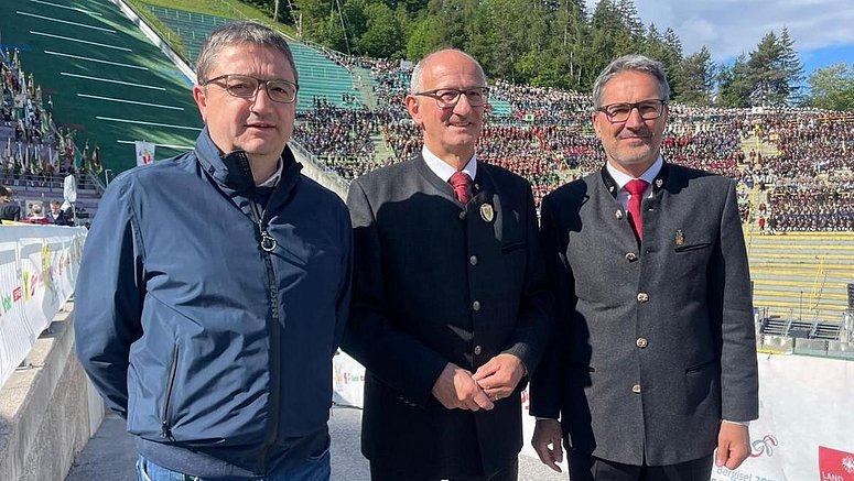 Nella foto da sinistra: Maurizio Fugatti, Anton Mattle, Arno Kompatscher 