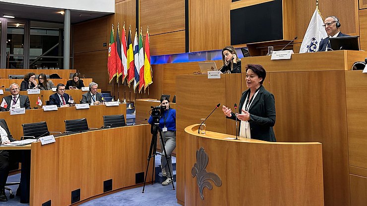 Präsidentin Ledl-Rossmann unterstrich in ihrer Rede den verbindenden Charakter des Dreier-Landtages in einem vereinten Europa der Regionen.