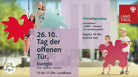 Plakat zum Tag der offenen Tür am 26. Oktober 2025 in Innsbruck.