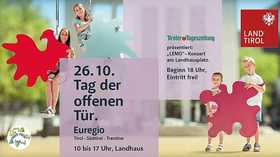 Locandina della giornata delle porte aperte del 26 ottobre 2025 a Innsbruck.
