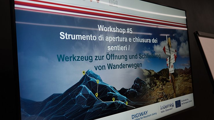 Peter Plattner Abbildung des Workshop-Namens über einen Bildschirm