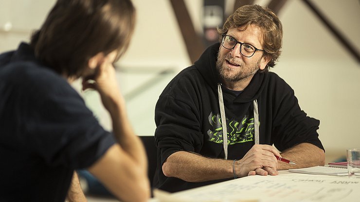 Da sinistra: Il mentore Benno Steinegger con Thomas Posch