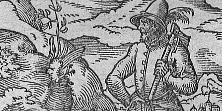 Bergmann - Darstellung  aus Sachs, Hans / Amman, Jost (1568): Eygentliche Beschreibung aller Stände auff Erden. Frankfurt am Main
