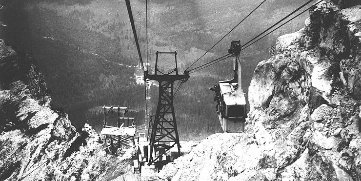 Eröffnungsfahrt der Zugspitzbahn am 14. Juni 1926
