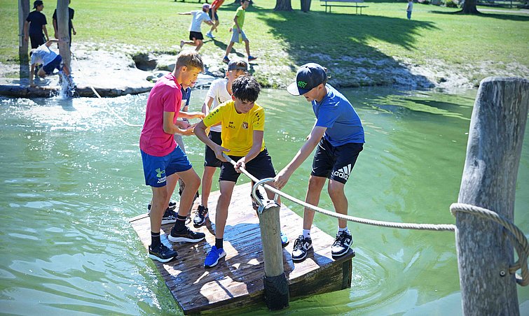 Uno degli obiettivi dell’EuregioSportCamp: il gioco e il divertimento uniscono le persone al di là dei confini.