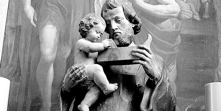 Statua di San Giuseppe a Oberndorf in Tirol