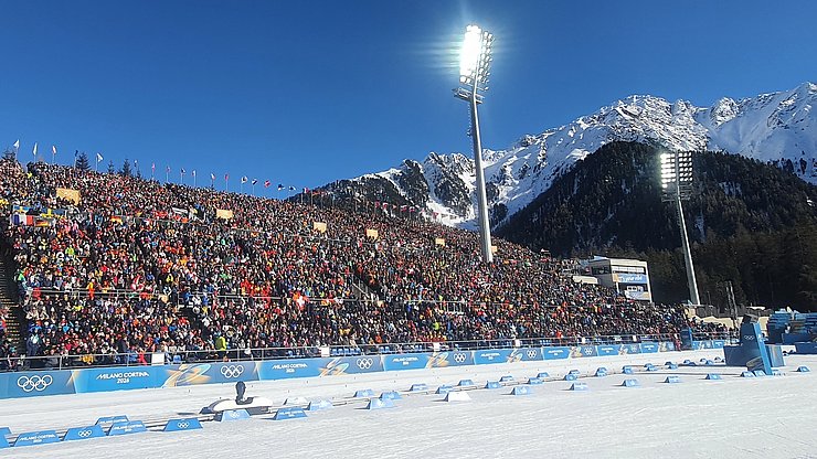 © Südtirol Arena Alto Adige Le gare di biathlon si sono svolte ad Anterselva (Alto Adige).