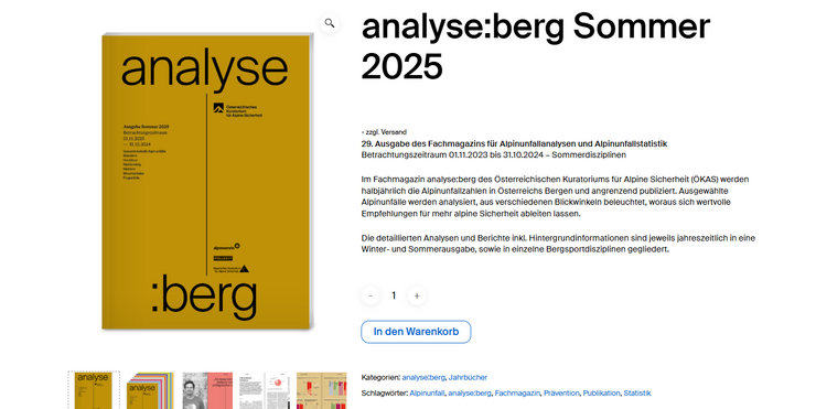 © analyse:berg Titelbild der Sommerausgabe 2025 vom Fachmagazin analyse:berg.