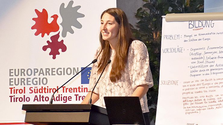 La vicepresidente della Dieta tirolese, Sophia Kircher sottolinea l'importanza del contributo dei giovani per il futuro dell'Euregio