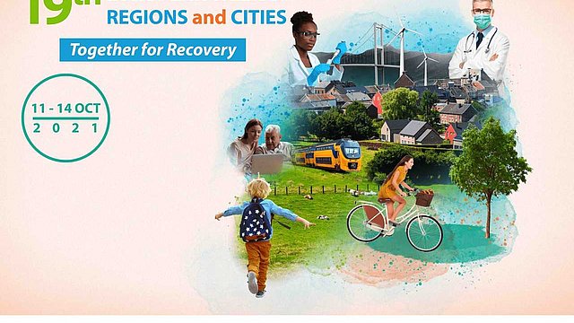 © #EURegionsweek Logo of the event of the 19th European Week of Cities and Regions.