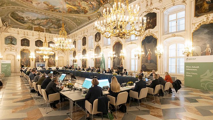 Die Regierungschefskonferenz im Riesensaal der Hofburg in Innsbruck
