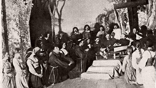 Nel 1926, al posto delle tradizionali rappresentazioni della Passione, gli abitanti di Erl misero in scena un dramma su San Francesco in memoria del 700° anniversario della sua morte.