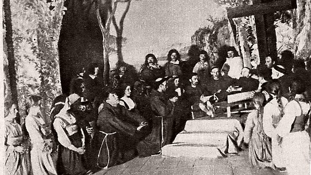 Nel 1926, al posto delle tradizionali rappresentazioni della Passione, gli abitanti di Erl misero in scena un dramma su San Francesco in memoria del 700° anniversario della sua morte.