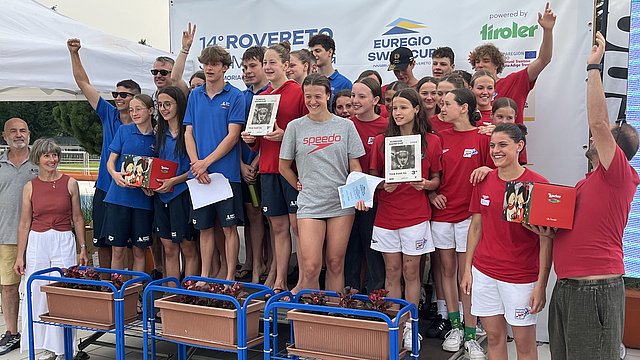© ESC/Niederwieser Beim Euregio Swimcup 2024 erwies sich als stärkste Mannschaft der 2001 Team Rovereto vor Bolzano Nuoto und dem Schwimmclub Brixen.