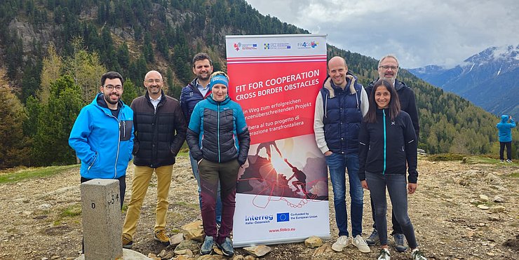 Gruppenfoto der Projektteilnehmer:innen "Aufwertung Staller Sattel"