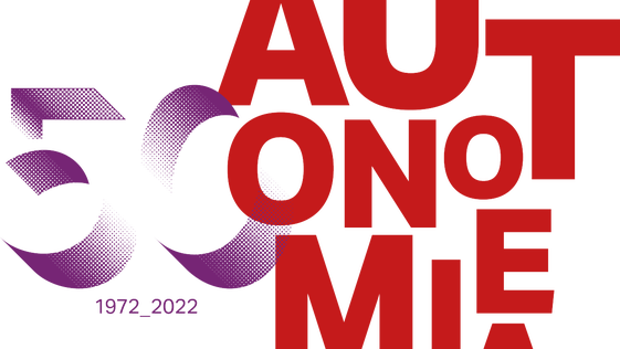 Logo zum 50 Jahre Jubiläum Autonomie