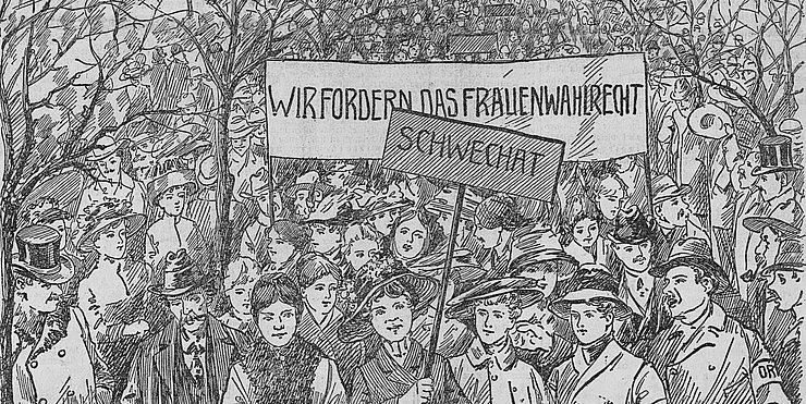 Acceso dibattito: il diritto di voto alle donne in Europa. In Tirolo è stato introdotto con la fondazione della Repubblica d’Austria nel 1918; in Italia, nonostante un primo timido tentativo nel 1926, è stato infine introdotto solo con la fondazione della Repubblica nel 1946.