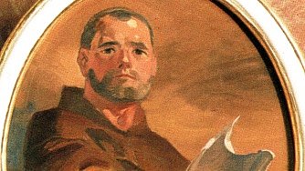 Il santo Engelbert Kolland in una pala d'altare nella cappella del suo paese natale, Ramsau.