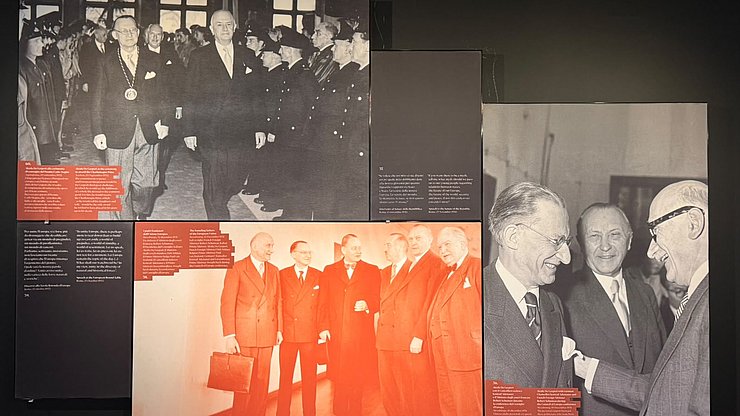 © European Parliament Bildausschnitt der Ausstellung zu De Gasperi in Brüssel