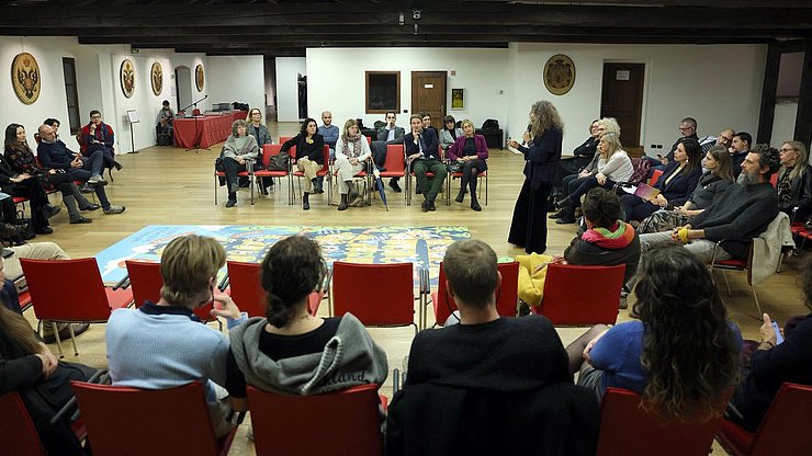 Der Trentiner Landesrat Mirko Bisesti bei der Eusalp-Tagung Where are women in the alps