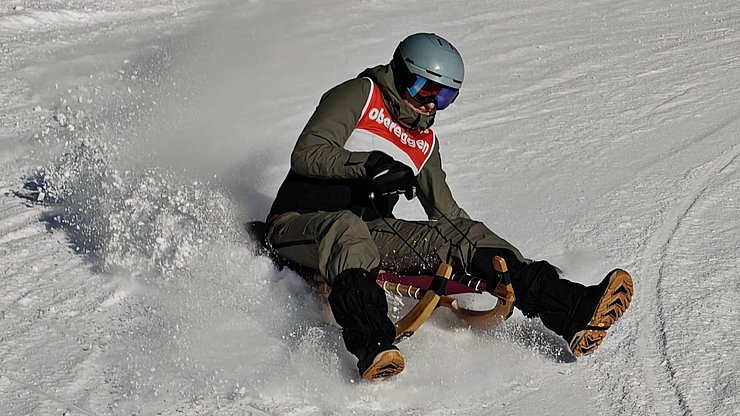 © Fachschule Laimburg Der Rodelwettbewerb fand in Obereggen statt.