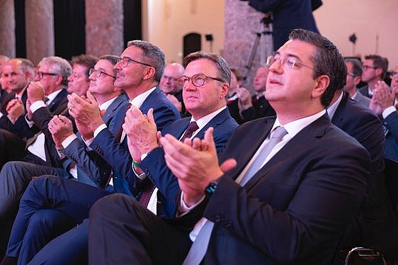 Presidente del Comitato delle Regioni Apostolos Tzitzikostas, i presidenti Platter, Kompatscher, Fugatti