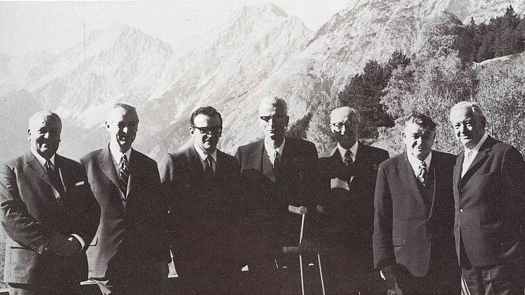 Gründungsfoto: 1972 wurde in Mösern in Tirol die Arge Alp gegründet