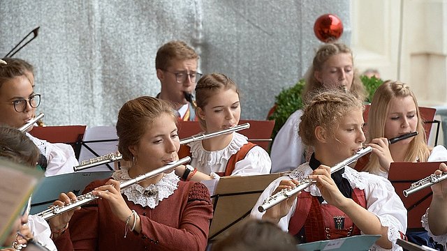 Giovani musicisti dell'orchestra giovanili di fiati dell'Euregio nel 2019