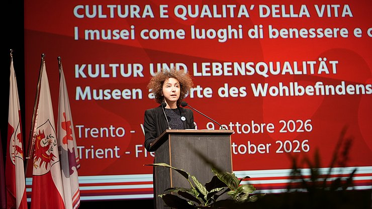 © Euregio/Armin Gluderer Elisa Bertò del Segretariato generale dell’Euregio ha evidenziato l’importanza di fare rete per gli enti museali.