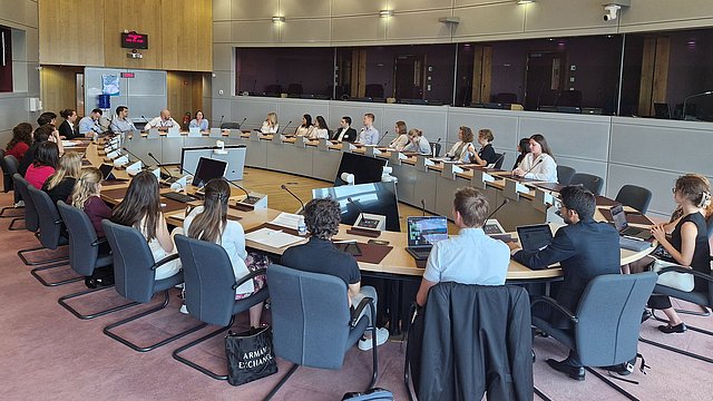 Gruppenfoto im Europäischen Parlament