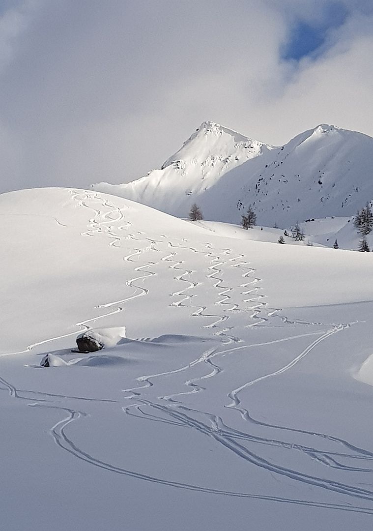 Scialpinismo nella Val Casies, Alto Adige.