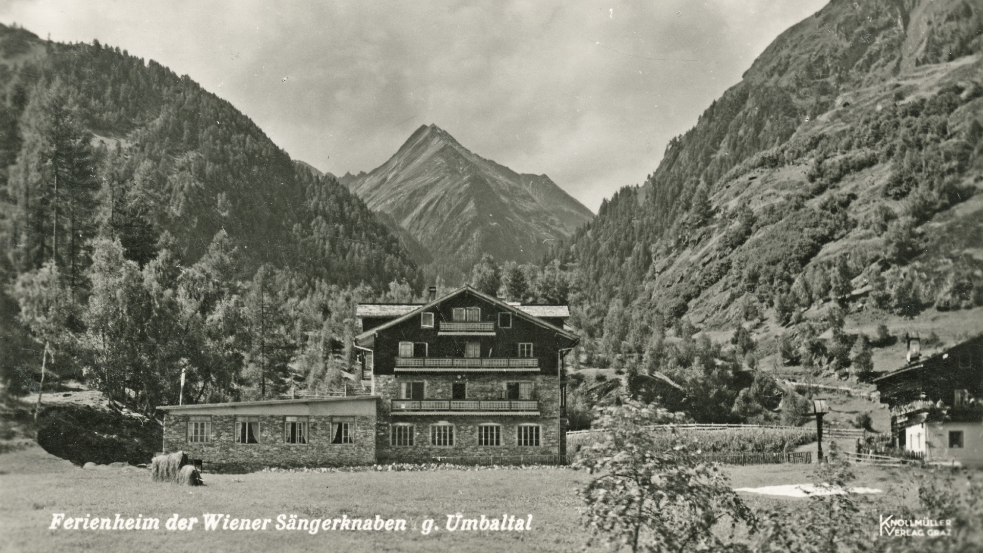 Feriendomizil – später Hotel und Pension – der Wiener Sängerknaben in Hinterbichl/Prägraten am Großvenediger, 1932 