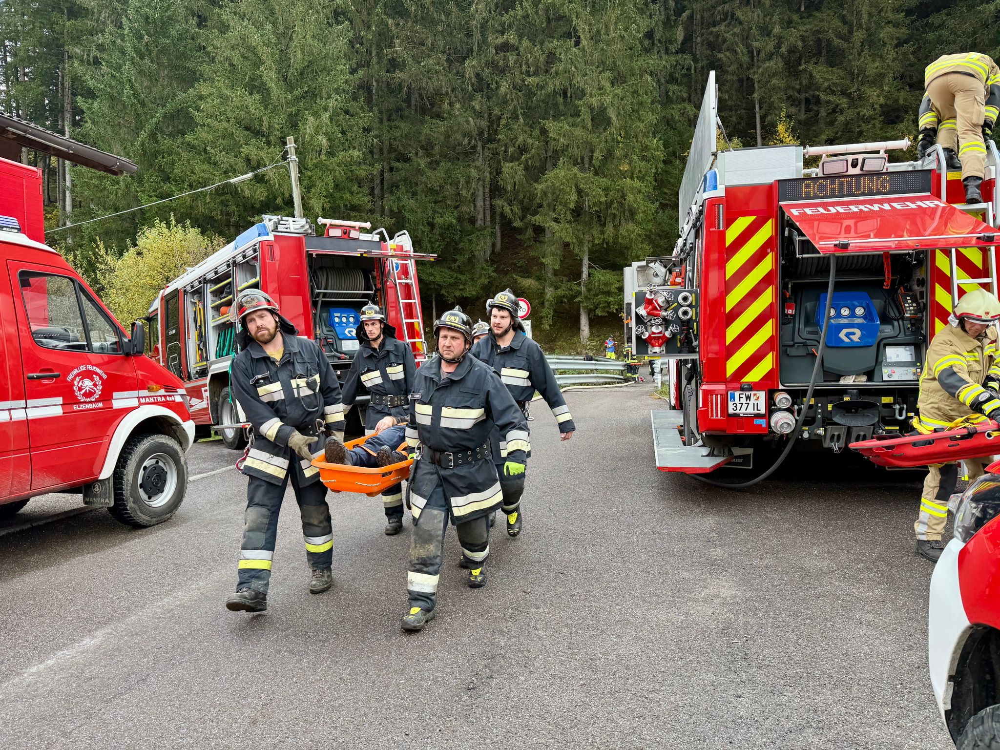 © LPA/Landesverband der Freiwilligen Feuerwehren/Diddi Osele Auch zahlreiche Freiwillige Feuerwehren waren an der Großübung Eurex.24 beteiligt